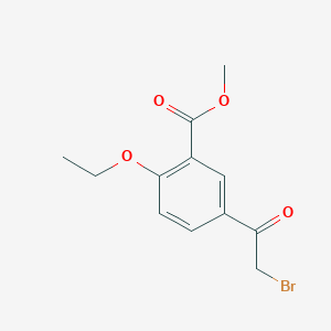 molecular formula C12H13BrO4 B14783392 Methyl 5-(2-bromoacetyl)-2-ethoxybenzoate 
