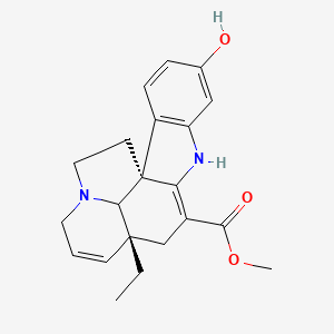 molecular formula C21H24N2O3 B14783442 Methyl (5alpha,12beta,19alpha)-16-hydroxy-2,3,6,7-tetradehydroaspidospermidi ne-3-carboxylate 