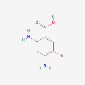 molecular formula C7H7BrN2O2 B14783572 2,4-Diamino-5-bromobenzoic acid 