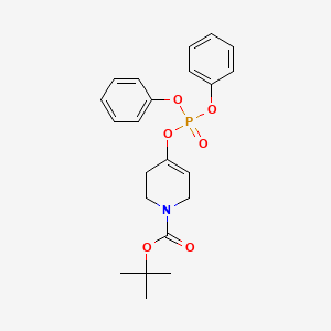 molecular formula C22H26NO6P B14783751 tert-Butyl 4-((diphenoxyphosphoryl)oxy)-3,6-dihydropyridine-1(2H)-carboxylate 