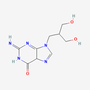 molecular formula C9H13N5O3 B14783761 9-[3-hydroxy-2-(hydroxymethyl)propyl]-2-imino-5H-purin-6-one 
