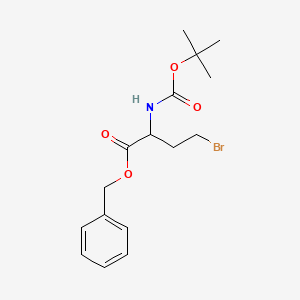 molecular formula C16H22BrNO4 B14783841 (R)-benzyl4-bromo-2-((tert-butoxycarbonyl)amino)butanoate 
