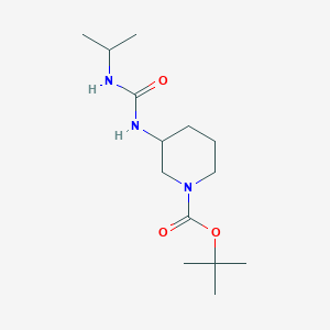 molecular formula C14H27N3O3 B14783883 Tert-butyl 3-(propan-2-ylcarbamoylamino)piperidine-1-carboxylate 