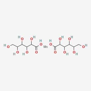 molecular formula C12H24MnO14 B14783912 Manganese(2+),2,3,4,5,6-pentahydroxyhexanoate 