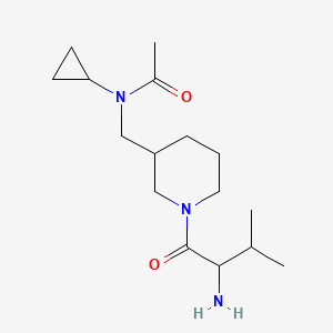 molecular formula C16H29N3O2 B14784011 N-[[1-(2-amino-3-methylbutanoyl)piperidin-3-yl]methyl]-N-cyclopropylacetamide 