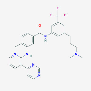 molecular formula C29H29F3N6O B14784046 N-{3-[3-(Dimethylamino)propyl]-5-(Trifluoromethyl)phenyl}-4-Methyl-3-[(3-Pyrimidin-4-Ylpyridin-2-Yl)amino]benzamide 