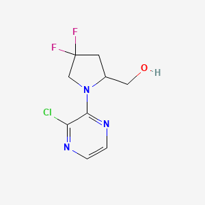 molecular formula C9H10ClF2N3O B1478406 (1-(3-Chloropyrazin-2-yl)-4,4-difluoropyrrolidin-2-yl)methanol CAS No. 2092568-57-3