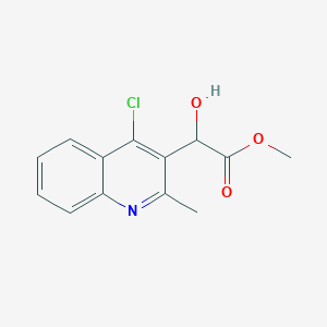 molecular formula C13H12ClNO3 B14784128 Methyl 2-(4-chloro-2-methylquinolin-3-yl)-2-hydroxyacetate 