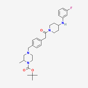 molecular formula C30H41FN4O3 B14784187 Tert-butyl 4-[[4-[2-[4-(3-fluoroanilino)piperidin-1-yl]-2-oxoethyl]phenyl]methyl]-2-methylpiperazine-1-carboxylate 