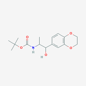 molecular formula C16H23NO5 B14784195 tert-butyl (1R,2S)-1-(2,3-dihydrobenzo[b][1,4]dioxin-6-yl)-1-hydroxypropan-2-ylcarbonate 