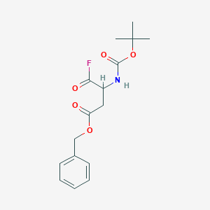 molecular formula C16H20FNO5 B14784222 benzyl (S)-3-((tert-butoxycarbonyl)amino)-4-fluoro-4-oxobutanoate CAS No. 1822817-66-2