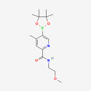 molecular formula C16H25BN2O4 B14784411 N-(2-methoxyethyl)-4-methyl-5-(4,4,5,5-tetramethyl-1,3,2-dioxaborolan-2-yl)pyridine-2-carboxamide 