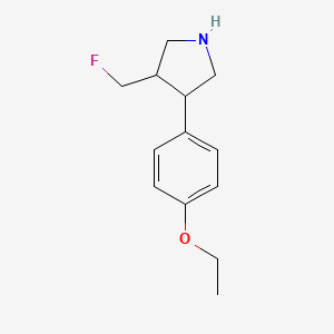 molecular formula C13H18FNO B1478444 3-(4-Ethoxyphenyl)-4-(fluoromethyl)pyrrolidine CAS No. 2098122-03-1