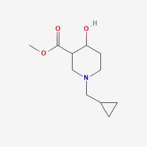 molecular formula C11H19NO3 B1478451 Methyl 1-(cyclopropylmethyl)-4-hydroxypiperidine-3-carboxylate CAS No. 2097972-03-5