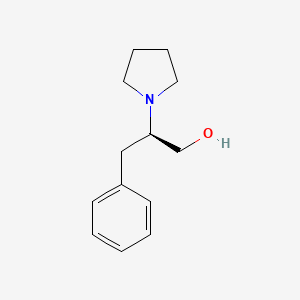 molecular formula C13H19NO B1478473 (R)-3-Phenyl-2-(1-pyrrolidinyl)-1-propanol CAS No. 853180-09-3