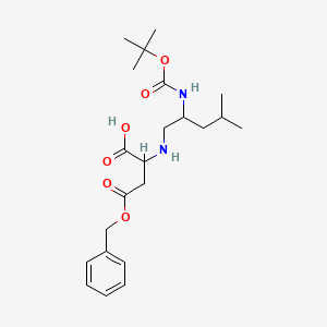 molecular formula C22H34N2O6 B14784926 Boc-Leu-y(CH2NH)-Asp(OBzl)-OH 