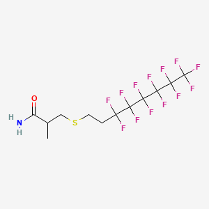 molecular formula C12H12F13NOS B14784943 2-Methyl-3-((Perfluorohexyl)ethylsulfanyl)-propanamide 
