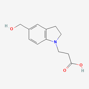 molecular formula C12H15NO3 B1478497 3-(5-(Hydroxymethyl)indolin-1-yl)propanoic acid CAS No. 2098003-60-0