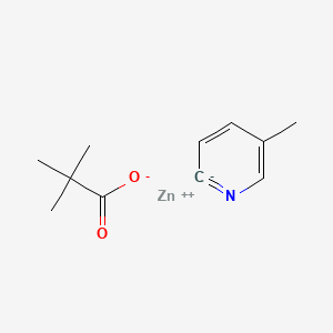 molecular formula C11H15NO2Zn B14785006 zinc;2,2-dimethylpropanoate;5-methyl-2H-pyridin-2-ide 