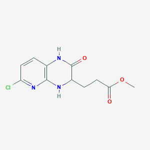 molecular formula C11H12ClN3O3 B14785019 methyl 3-(6-chloro-2-oxo-3,4-dihydro-1H-pyrido[2,3-b]pyrazin-3-yl)propanoate 