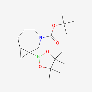 molecular formula C18H32BNO4 B14785034 tert-Butyl 1-(4,4,5,5-tetramethyl-1,3,2-dioxaborolan-2-yl)-3-azabicyclo[5.1.0]octane-3-carboxylate 
