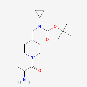molecular formula C17H31N3O3 B14785038 tert-butyl N-[[1-(2-aminopropanoyl)piperidin-4-yl]methyl]-N-cyclopropylcarbamate 