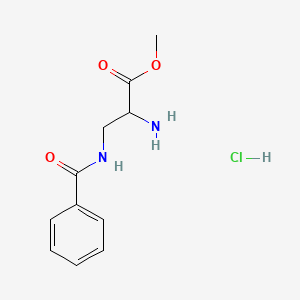molecular formula C11H15ClN2O3 B14785088 Methyl(S)-2-amino-3-benzamidopropanoatehydrochloride 