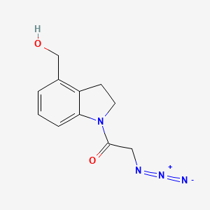 2-Azido-1-(4-(hydroxymethyl)indolin-1-yl)ethan-1-one