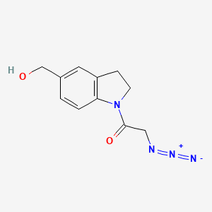 2-Azido-1-(5-(hydroxymethyl)indolin-1-yl)ethan-1-one