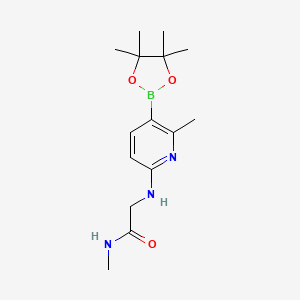 molecular formula C15H24BN3O3 B14785282 N-methyl-2-[[6-methyl-5-(4,4,5,5-tetramethyl-1,3,2-dioxaborolan-2-yl)pyridin-2-yl]amino]acetamide 