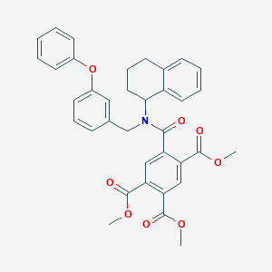 molecular formula C36H33NO8 B14785383 Trimethyl 5-[(3-phenoxyphenyl)methyl-(1,2,3,4-tetrahydronaphthalen-1-yl)carbamoyl]benzene-1,2,4-tricarboxylate 