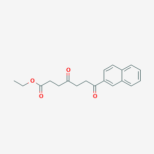 molecular formula C19H20O4 B14785447 Ethyl 7-(naphthalen-2-yl)-4,7-dioxoheptanoate 