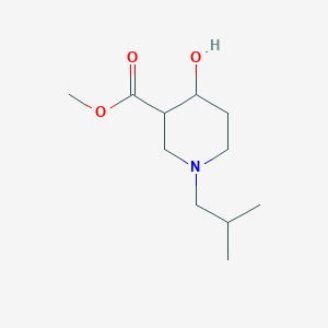 molecular formula C11H21NO3 B1478564 Methyl 4-hydroxy-1-isobutylpiperidine-3-carboxylate CAS No. 2098009-88-0