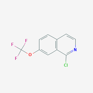 molecular formula C10H5ClF3NO B14785668 1-Chloro-7-trifluoromethoxy-isoquinoline 