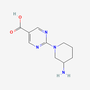 B1478567 2-(3-Aminopiperidin-1-yl)pyrimidine-5-carboxylic acid CAS No. 1878331-38-4
