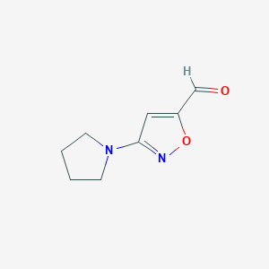 B147857 3-(Pyrrolidin-1-yl)isoxazole-5-carbaldehyde CAS No. 133674-50-7