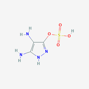 molecular formula C3H6N4O4S B14785759 3,4-diamino-1H-pyrazol-5-ol sulfate 