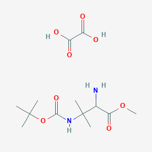 molecular formula C13H24N2O8 B14785773 Methyl (S)-2-amino-3-((tert-butoxycarbonyl)amino)-3-methylbutanoate oxalate 