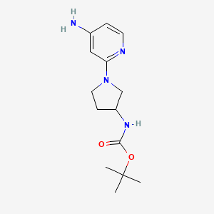 molecular formula C14H22N4O2 B1478581 Tert-butyl (1-(4-aminopyridin-2-yl)pyrrolidin-3-yl)carbamate CAS No. 2098097-58-4