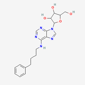 molecular formula C20H25N5O4 B14785841 Adenosine,6N-4-phenylbutyl 