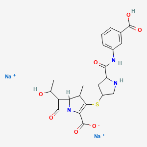 molecular formula C22H24N3Na2O7S+ B14785874 Disodium;3-[5-[(3-carboxyphenyl)carbamoyl]pyrrolidin-3-yl]sulfanyl-6-(1-hydroxyethyl)-4-methyl-7-oxo-1-azabicyclo[3.2.0]hept-2-ene-2-carboxylate 