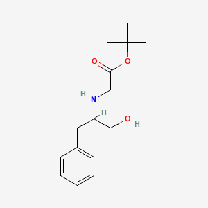 molecular formula C15H23NO3 B14785888 Tert-butyl 2-[(1-hydroxy-3-phenylpropan-2-yl)amino]acetate 