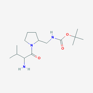 molecular formula C15H29N3O3 B14785915 tert-Butyl ((1-((S)-2-amino-3-methylbutanoyl)pyrrolidin-2-yl)methyl)carbamate 