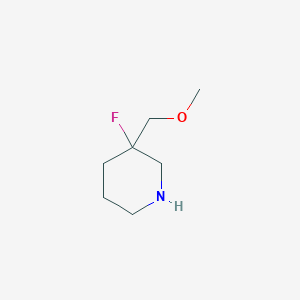 molecular formula C7H14FNO B14785925 3-Fluoro-3-(methoxymethyl)piperidine 