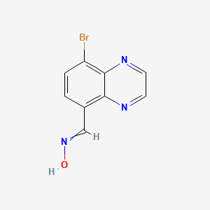 molecular formula C9H6BrN3O B14785937 N-[(8-bromoquinoxalin-5-yl)methylidene]hydroxylamine 