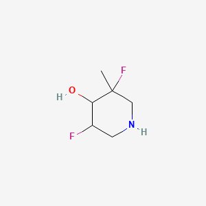 molecular formula C6H11F2NO B14785948 3,5-Difluoro-3-methylpiperidin-4-ol 