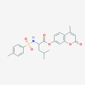 molecular formula C23H25NO6S B14785949 4-methyl-2-oxo-2H-chromen-7-yl tosyl-L-leucinate 