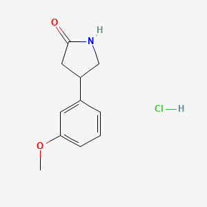 molecular formula C11H14ClNO2 B14785966 4-(3-Methoxyphenyl)pyrrolidin-2-one;hydrochloride 