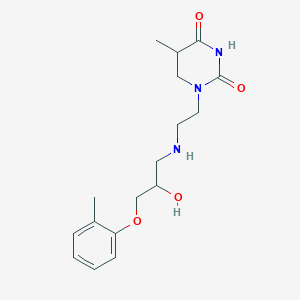 molecular formula C17H25N3O4 B14785970 1-[2-[[2-Hydroxy-3-(2-methylphenoxy)propyl]amino]ethyl]-5-methyl-1,3-diazinane-2,4-dione 