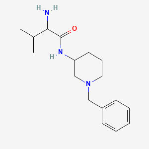 molecular formula C17H27N3O B14786013 2-Amino-N-((S)-1-benzylpiperidin-3-yl)-3-methylbutanamide 